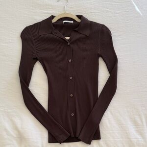 Aritzia Babaton Finley Top Brown